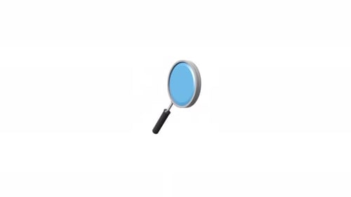 Magnifying Glass On White Background Detailed Inspection Tool For Research And Analysis