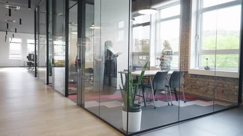 Modern Office Workers in a Bright Corporate Space