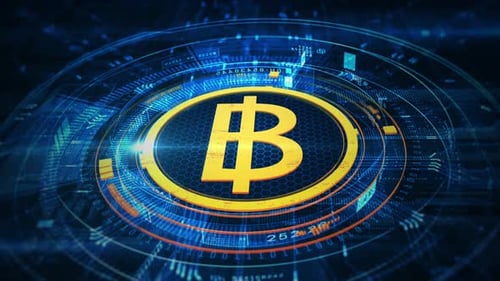 Digitales thailändisches Baht-Symbol 01906