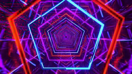 New Blue Purple With Orange Star Vj Loop Background