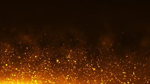 4K 3D animation. Abstract background with boke effect. Luxury gold background with gold particle