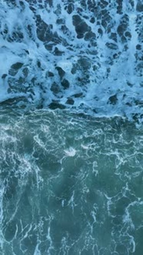 Vertical Video Cinematic Aerial Footage of Serene Ocean Exploration in Alanya