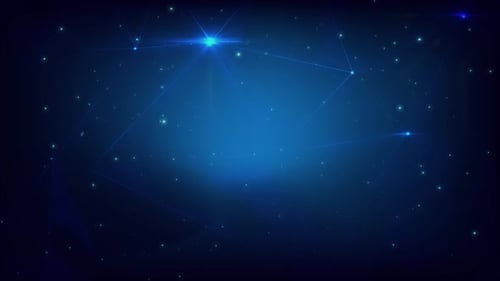 Futuristic Blue Digital Network Background with Glowing Particles