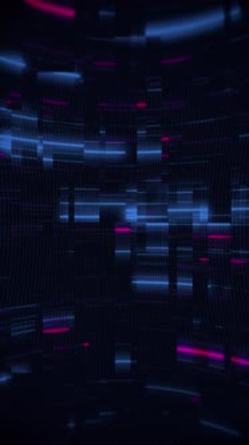 Neon Digital Glitch Vertical Technology Background