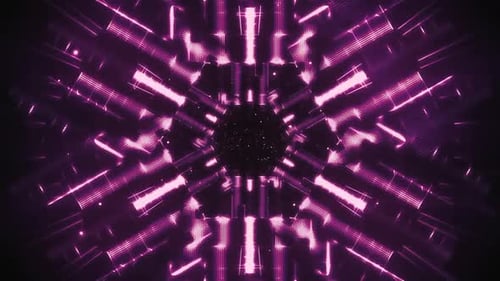 Abstract Geometric Neon Tunnel Loop Background