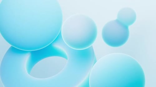 Floating Abstract Blue Fluid Shapes Motion Background