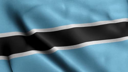 Botswana Flag Waving Seamless Loop Animation