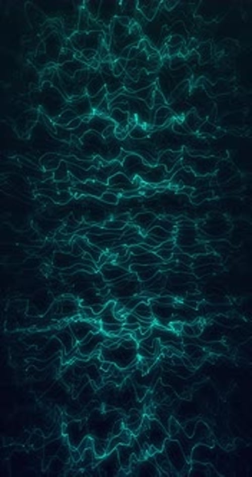 Dynamic Neon Glowing Particle Lines Looping Background