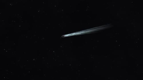 Dynamic Comet Flying Through Starry Space Animation