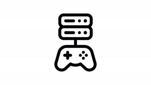 Animated Gaming Console Server Link Icon