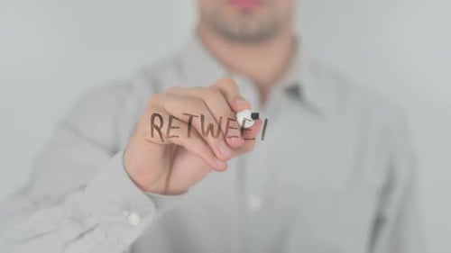 Retwittear, escribir en pantalla transparente