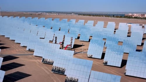 Vue aérienne d'un panneau solaire