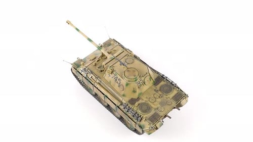 Modèle rotatif du char allemand Panther.
