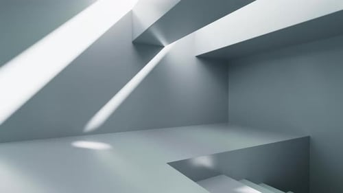 Weißer abstrakter Architekturhintergrund, 3D-Rendering.
