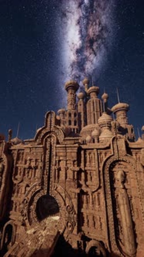 Tall Building Under Starry Sky