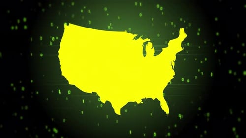 United States Of America Digital Map Intro