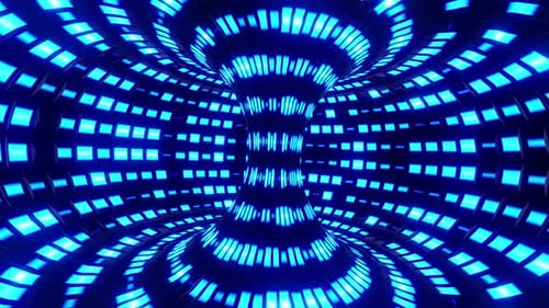 Blue abstract background with many square shapes. Infinitely looped animation