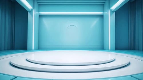 Futuristic 3D Stage Reveal for Corporate Presentations