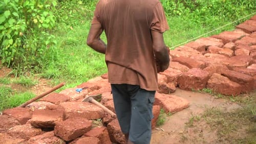 CARRYING STONE FOR CONSTRUCTION green