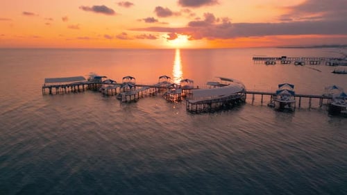Sunset over the ocean