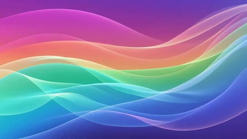 3D render of abstract multicolored lines and flowing curves moving dynamically