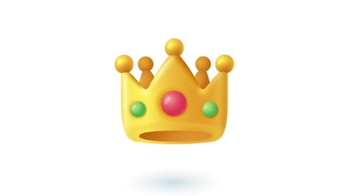 Animated Gold Crown Loop for Success and Royalty