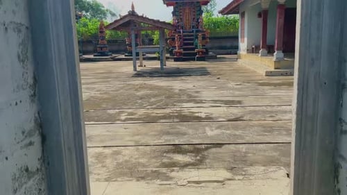 Exterior of Balinese Hindu Temple Complex on Sunny Day