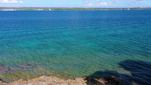 Beach sea view of the still sea