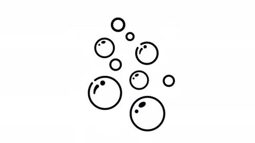 Animated Line Art Bubbles Loop Background