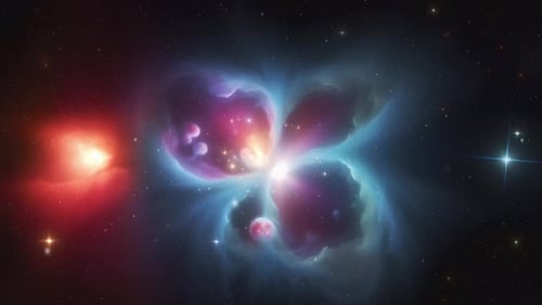 Colorful Cosmic Nebula Space Motion Background