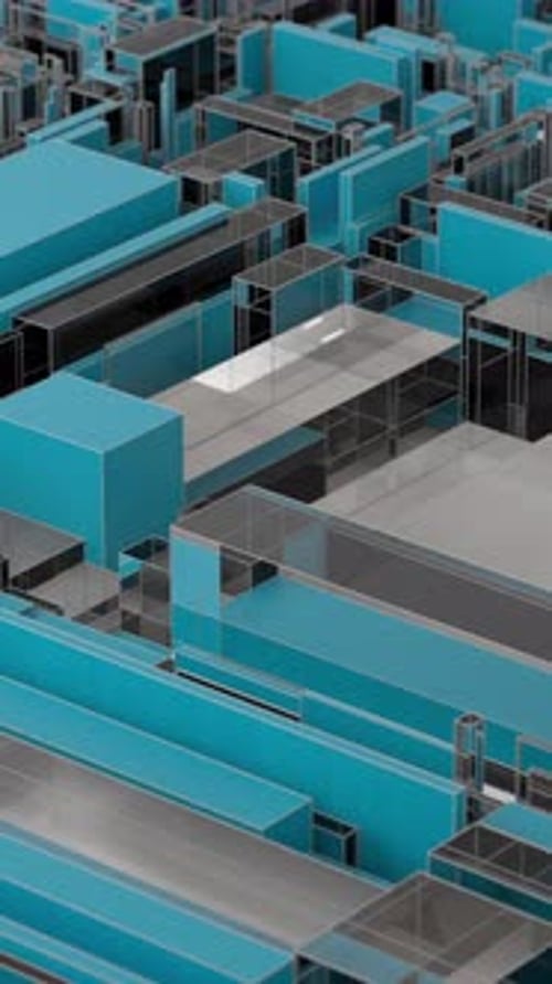 Animated 3D geometric loop background