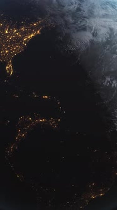Vertical Video Rotating Earth CG Animation