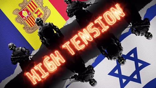 Soldats des forces spéciales à haute tension d'Andorre et d'Israël