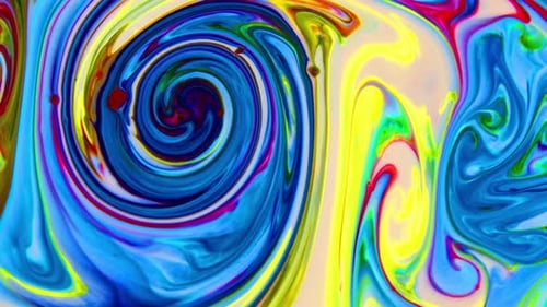Swirling Colors Abstract Fluid Motion