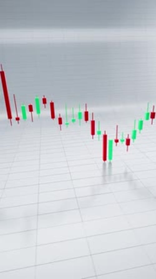 Vertical Trading Graph Economy Data Visualization