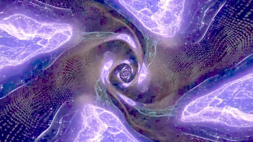 Futuristic Electric Data Tunnel Loop Animation