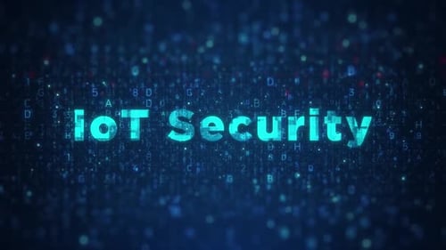 Futuristic Digital Data Text Reveal with Cyber Security Theme