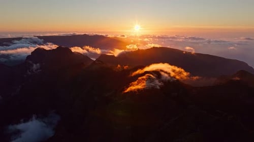 Aerial View at Pico Ruivo Madeira Portugal