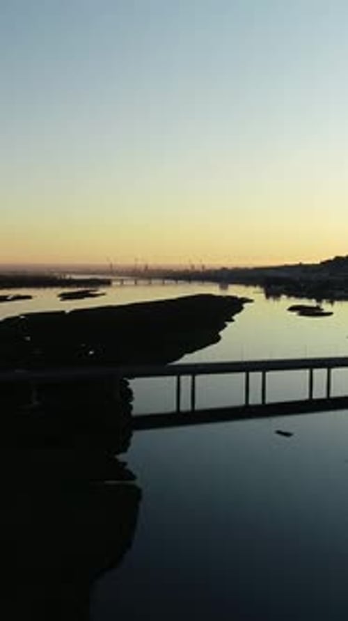 Vertical Video of Lake at Sunset
