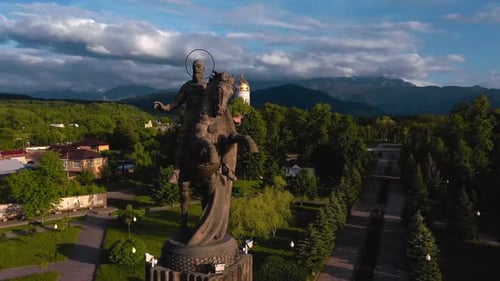 The Saint George Monument in Vladikavkaz