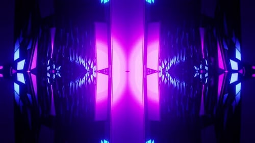 Newest Party Blue With Purple Kaleidoscope Vj Seamless Loop Background