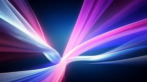 Abstract dynamic glowing lines in vibrant colors
