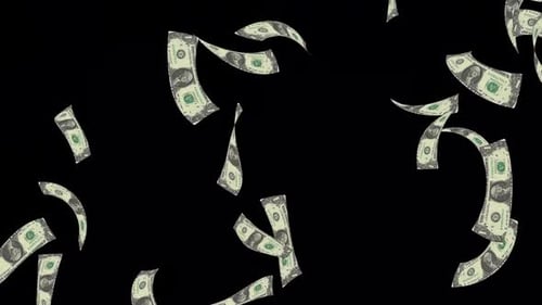 3D Money Falling Animation | Cash Rain Loop for Marketing Videos