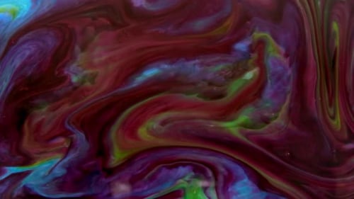 Abstract Fluid Art Blending Colors in Motion