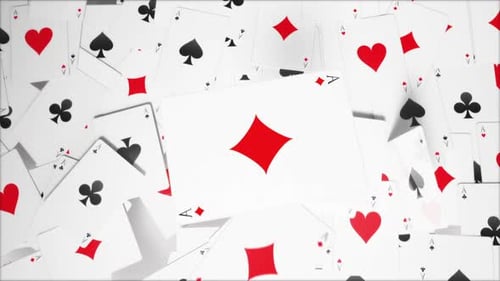 Pile Of Playing Cards with diamond sign