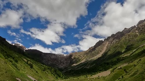 Mountains and Clouds Landscape View
