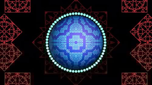 Decorative Ornate Geometric Sphere Looping Background Animation