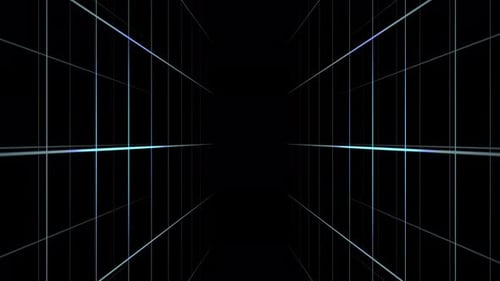 Vr, Cyberspace and Technology Concept - Virtual Network Hologram Over Black Background Background
