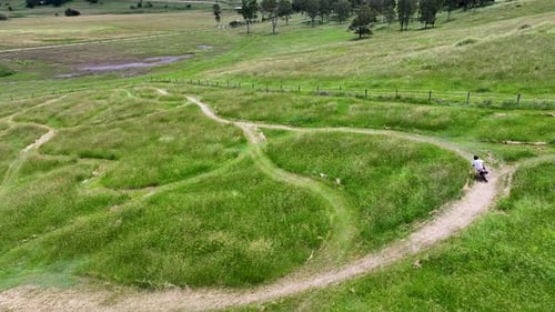 Dirt Bike Farm Riding Follow Close Camera