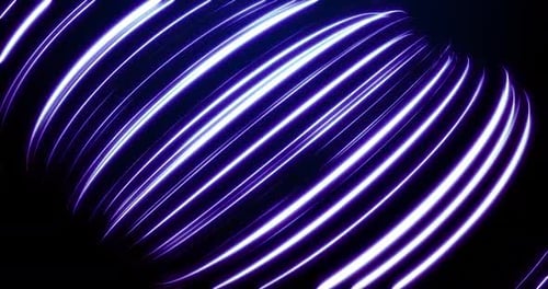 Abstract Glowing Purple Neon Lines Spiral Animation Loop